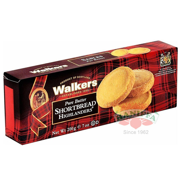 WALKERS SHORTBREAD HIGHLANDERS PURE BUTTER BISCUIT 200G