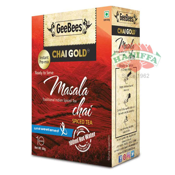 GEEBEES CHAI GOLD MASALA CHAI SPICED TEA (UNSWEETENED) 140G GeeBees