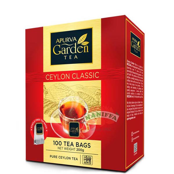 APURVA CLASSIC CEYLON TEA 100"S Apurva Garden Tea