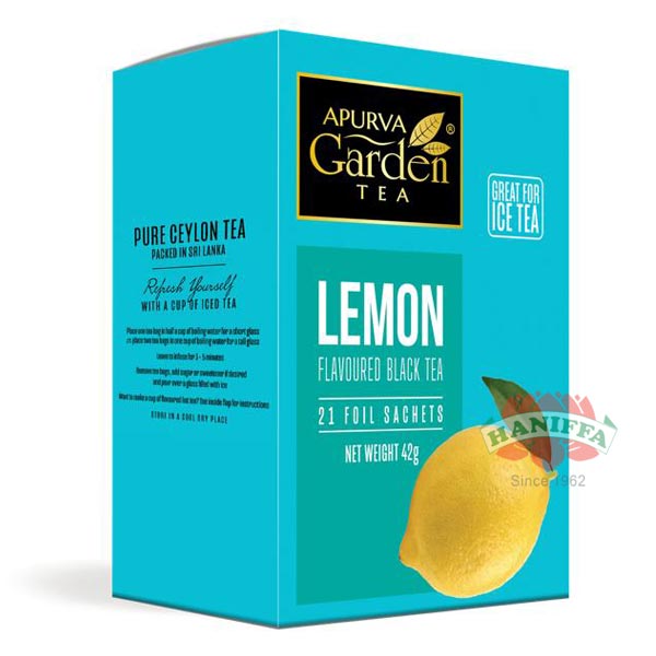 APURVA LEMON FLAVOUR TEA  21"S 42GM Apurva Garden Tea