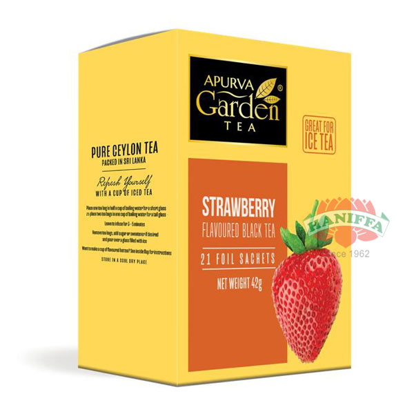 APURVA STRAWBERRY FLAVOUR TEA  21"S Apurva Garden Tea