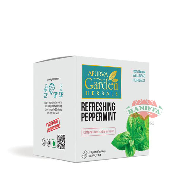 APURVA PEPPERMINT HERBAL TEA 21"S Apurva Garden Tea