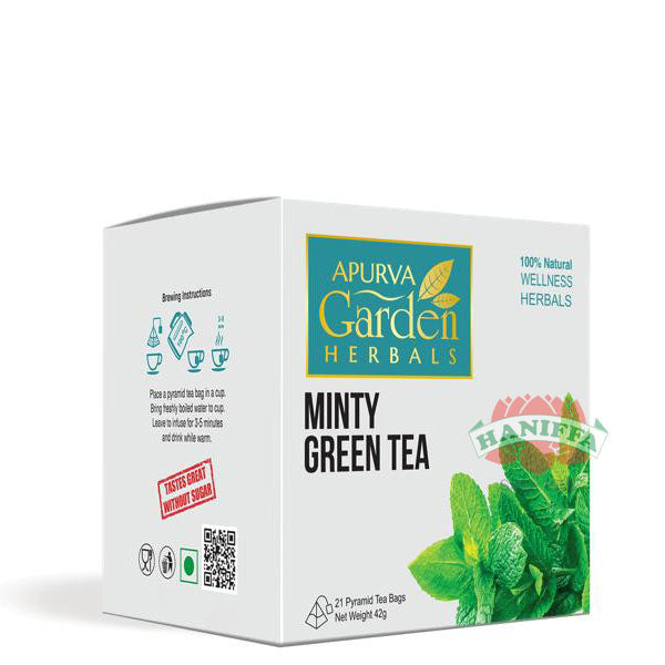 APURVA MINTY GREEN HERBAL TEA 21"S Apurva Garden Tea