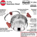 HAWKINS HANDI TRI-PLY 4L WITH GLASS LID (SSH40G) Hawkins