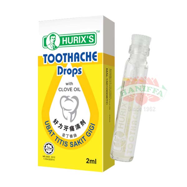 HURIXS CLOVE OIL WITH TOOTHACHE DROPS 2ML Hurix's