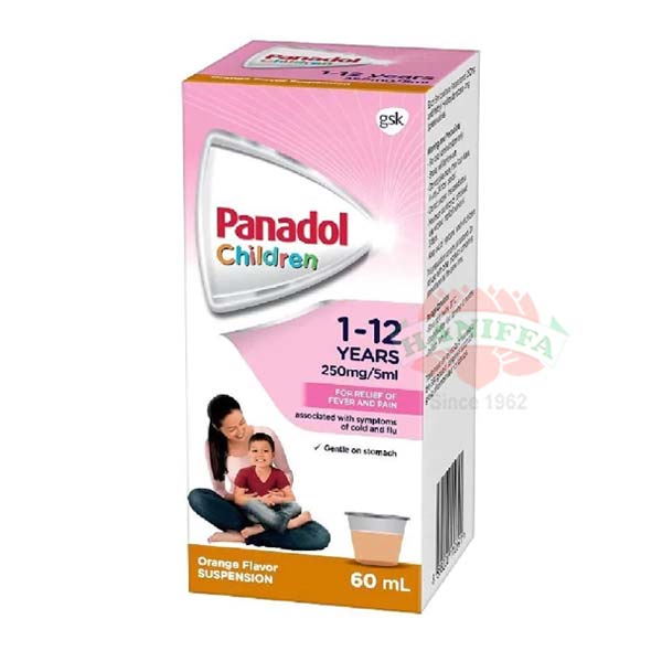 PANADOL CHILDREN RELIFE FEVER & PAIN 1-12 YEAR 60ML Panadol