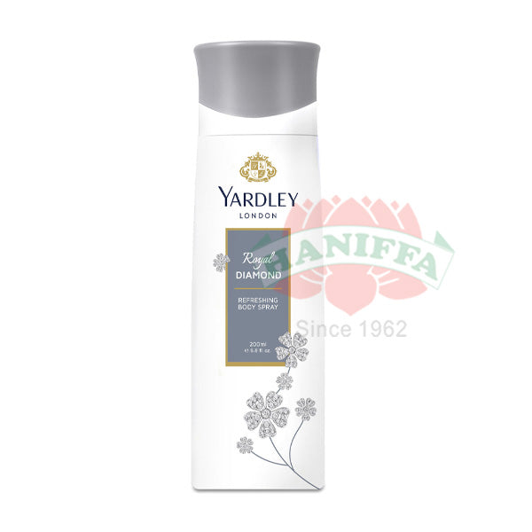 YARDLEY BODY SPRAY ROYAL DIAMOND 200ML Yardley