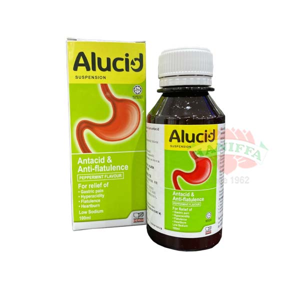 ALUCID SUSPENSION 100ML  GASTRIC PAIN Alucid