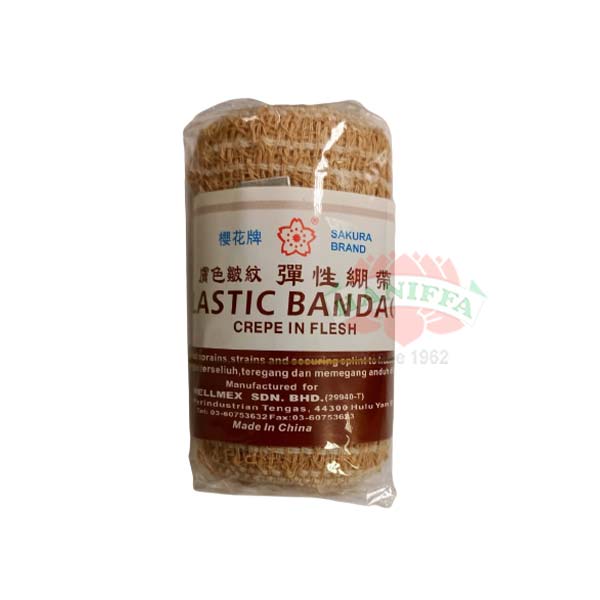 ELASTIC BANDAGE CREPE IN FLESH 7.5X450CM Sakura Brand