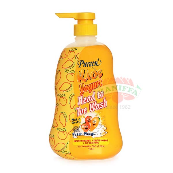 PUREEN KIDS YOGURT HEAD TO TOE WASH PEACH MANGO Pureen