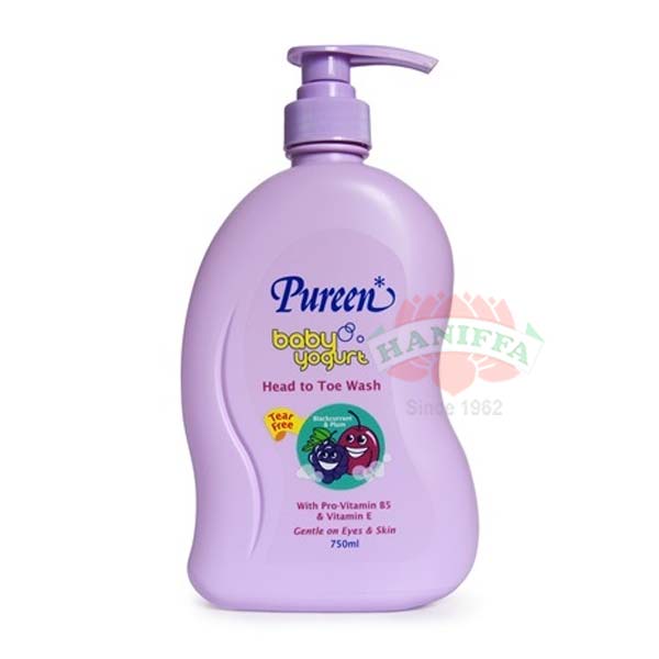 PUREEN BABY YOGURT HEAD TOPTOTOE WASH BLACKCURRANT & PLUM Pureen