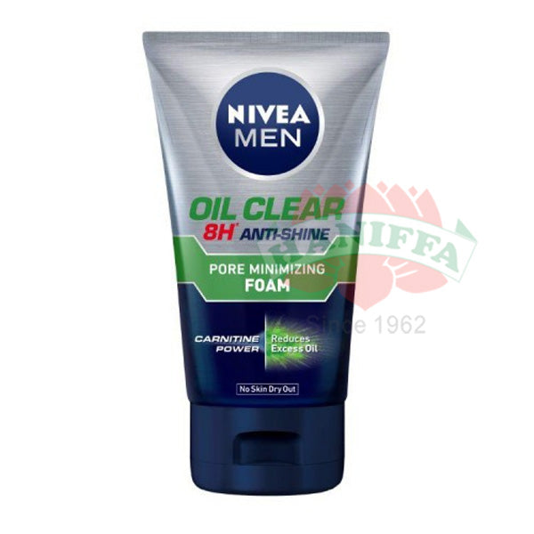 NIVEA MEN OIL CLEAR 8H ANTI-SHINE PORE MINIMIZING FOAM 100ML Nivea