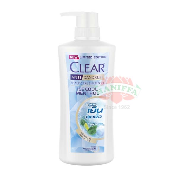 CLEAR ICE COOL MENTHOL SHAMPOO ANTI DANDRUFF Clear