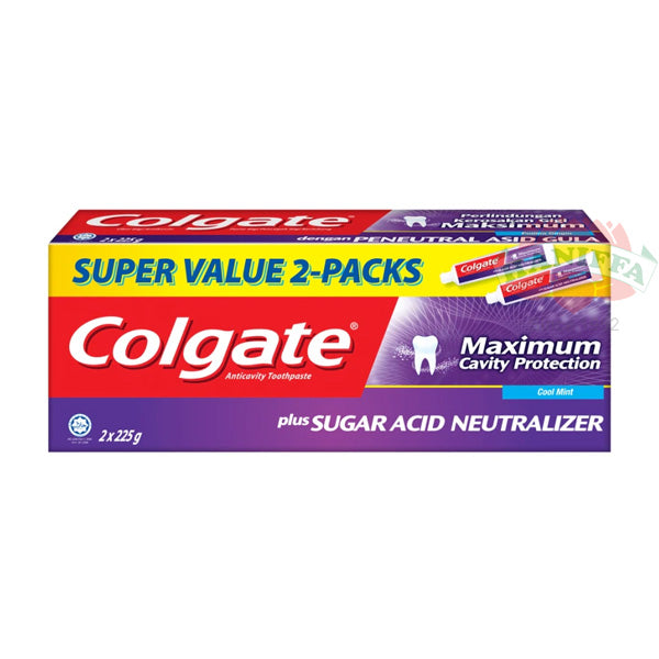 COLGATE SUGAR ACID NEUTRALISER TOOTHPASTE 2X225G Colgate