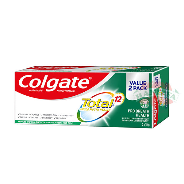 Colgate Total Pro Breath Health Toothpaste 2x150g