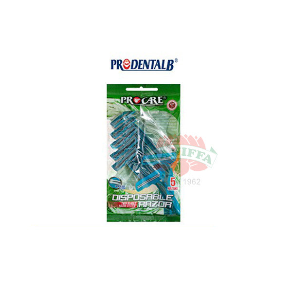 PROCARE TWIN BLADE DISPOSABLE RAZOR 5'S ProdentalB