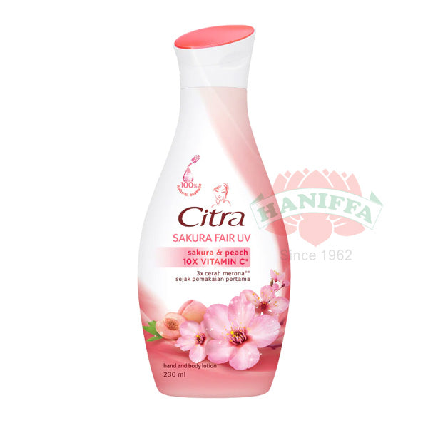 CITRA SAKURA GLOW UV HAND AND BODY LOTION 230ML Citra