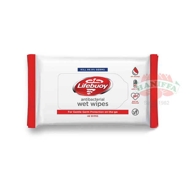 LIFEBUOY ANTIBACTERIAL WET WIPES 48'S Lifebuoy