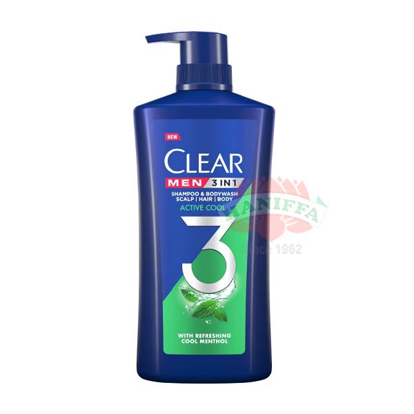 CLEAR MEN 3IN1 ACTIVE COOL SHAMPOO 618ML