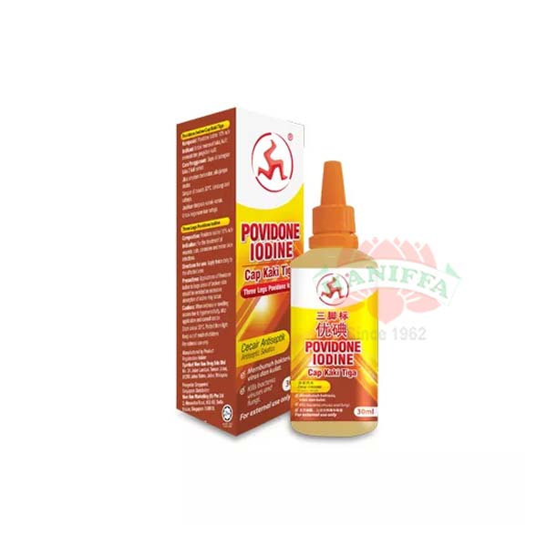 THREE LEGS POVIDONE IODINE ANTISEPTIC DROP 30ML Three Legs