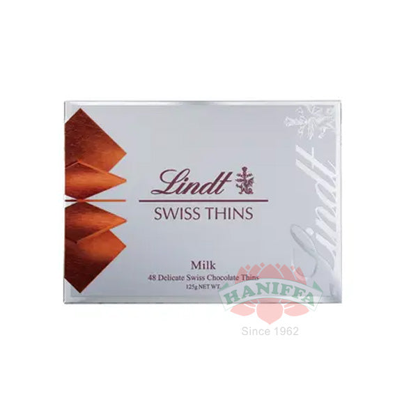 LINDT SWISS THINS MILK 125G Lindt