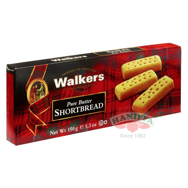 WALKERS SHORTBREAD FINGER PURE BUTTER BISCUITS 150G Walkers