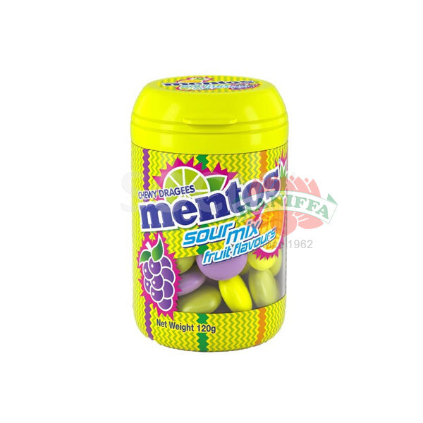 MENTOS SOUR MIX FRUIT FLAVOURS BOTTLE 120G