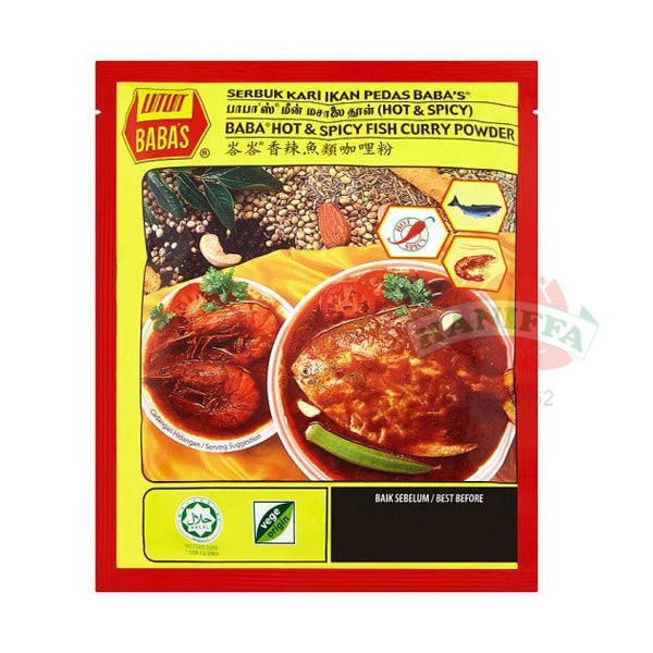 BABAS FISH CURRY POWDER HOT&SPICY 250G Baba's