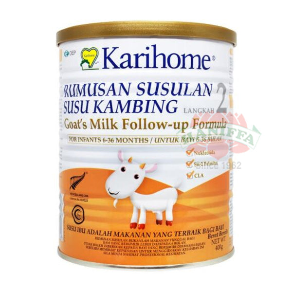 KARIHOME GOAT MILK STEP2(6-36MONTHS)FOLLOW-UP FORMULA 400G (TIN) Karihome