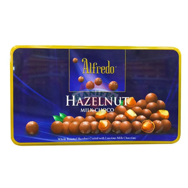 ALFREDO HAZELNUT MILK CHOCO TIN ALFREDO