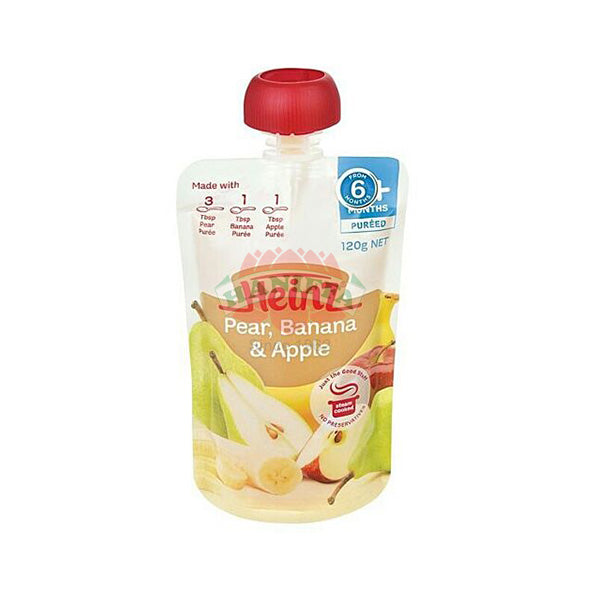 HEINZ SIMPLY PEAR,BANANA&APPLE 120G Heinz