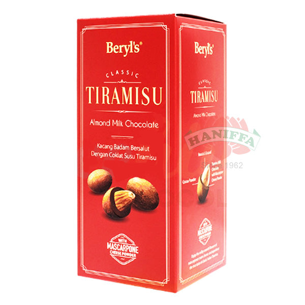 BERYLS TIRAMISU ALMOND MILK CHOCOLATE 200G Beryls