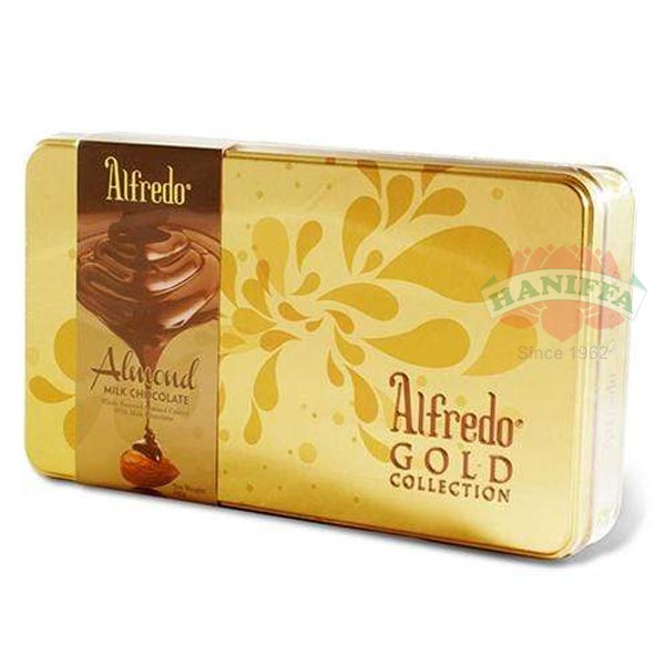 ALFREDO GOLD COLLECTION MILK CHOCOLATE TIN 240G ALFREDO