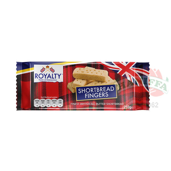 ROYALTY SHORTBREAD FINGERS BISCUITS 210G Royalty