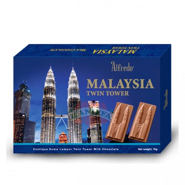 ALFREDO MALAYSIA TWIN TOWER MILK CHOCOLATE 75G ALFREDO