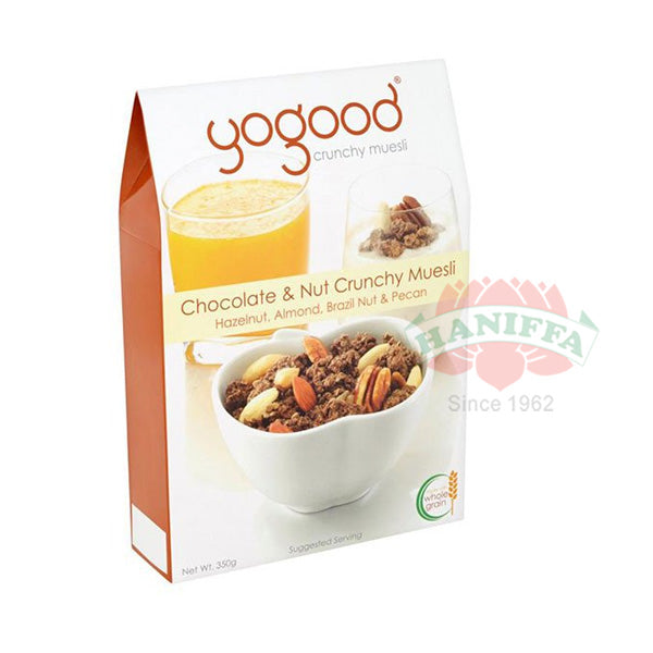 YOGOOD CHOCOLATE & NUT CRUNCHY MUESLI 350G Yogood