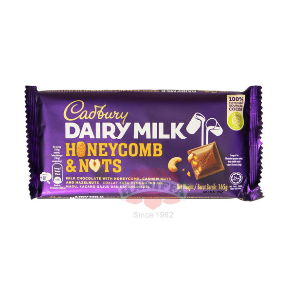 CADBURY DAIRY MILK HONEYCOMB & NUTS 160G Cadbury