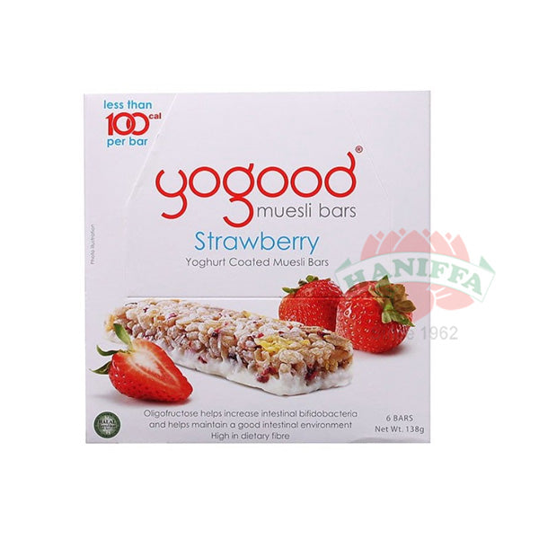 YOGOOD STRAWBERRY YOGHURT MUESLI BAR 138G Yogood