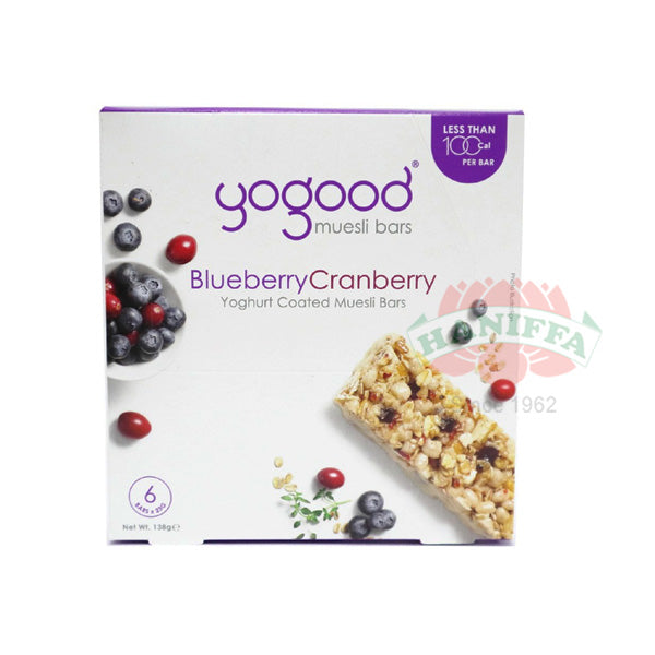 YOGOOD BLUEBERRY & CRANBERRY YOGHURT BAR 138G Yogood