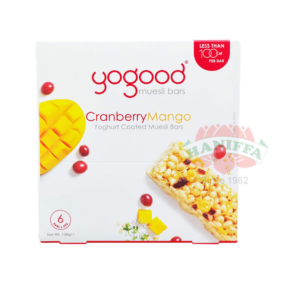 YOGOOD CRANBERRY & MANGO YOGHURT BAR 138G Yogood