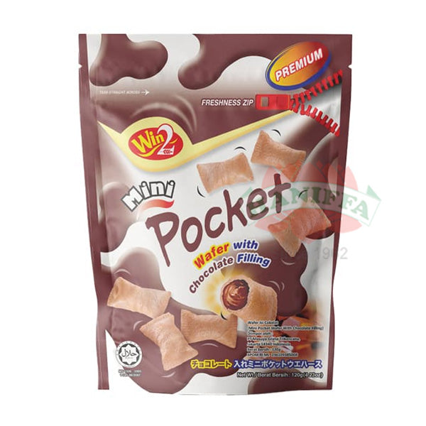 WIN2 MINI POCKET WAFER CHOCOLATE 120G Win2