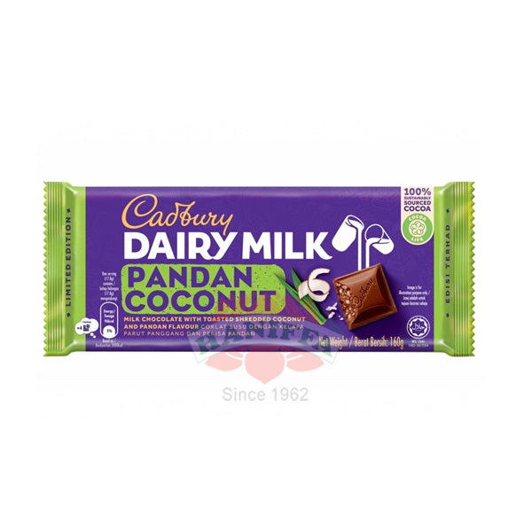 CADBURY DAIRY MILK PANDAN COCONUT 160G Cadbury