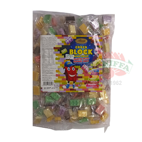 ALESSIO CHOCO BLOCK ASSORTED FRUITY 800G Alessio