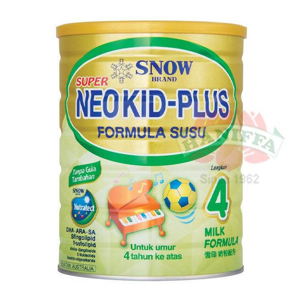 SNOW BRAND SUPER NEO KID FORMULA SUSU STEP4 (4 YEAR) 900G (TIN) Snow