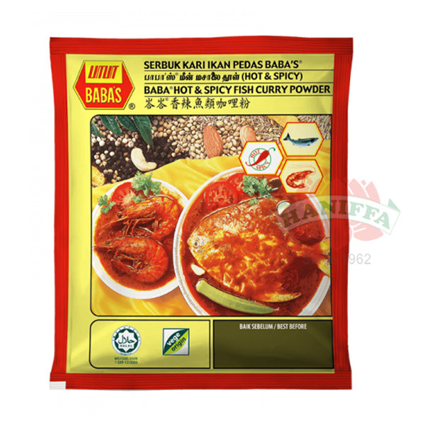 BABAS FISH CURRY POWDER HOT&SPICY 1KG Baba's