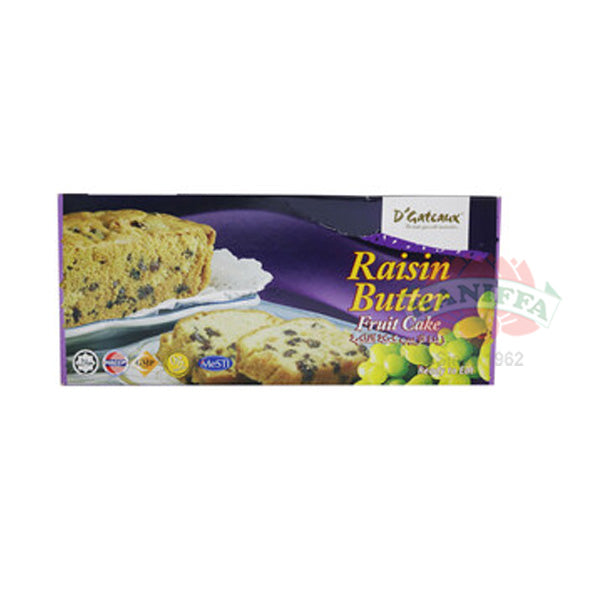 D'GATEAUX RAISIN BUTTER FRUIT CAKE 350G D'Gateaux