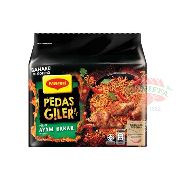 MAGGI PEDAS NOODLES GILER PERISA AYAM BAKAR 5X76G Maggi