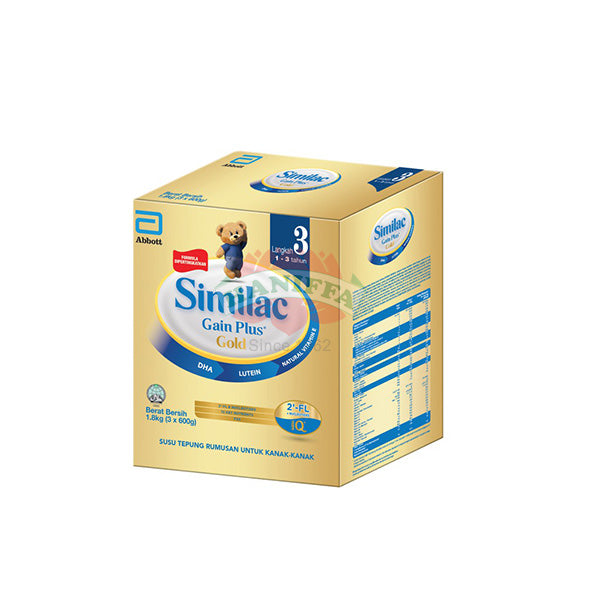 SIMILAC GAIN PLUS GOLD STEP3(1-3 YEARS) 1.8KG Abbott