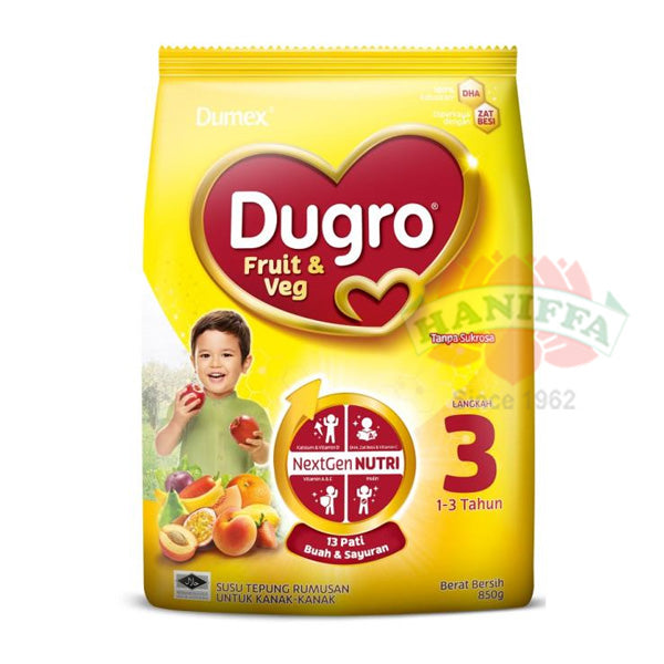 DUGRO STEP3(1-3 YEARS)FRUIT & VEG 850G Dugro