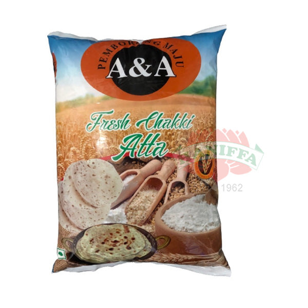 A&A FRESH CHAKKI ATTA 5KG A&A